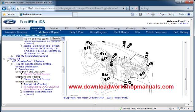 ford ikon workshop manual